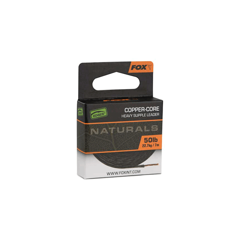 FOX - EDGES™ NATURALS COPPER-CORE HEAVY SUPPLE LEADER 50lb 22.7kg 7m - immagine 3