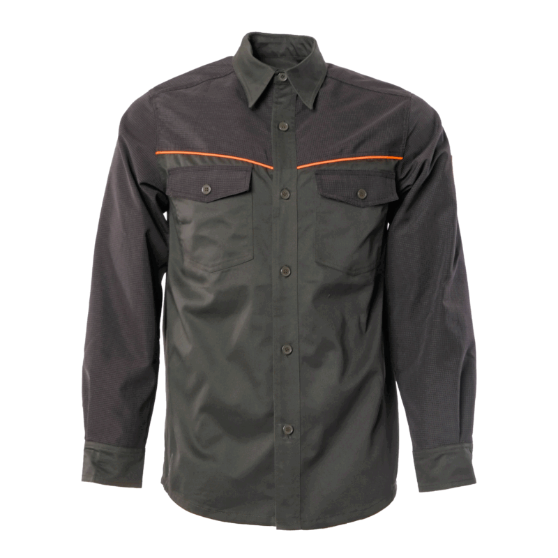 CAMICIA - RS HUNTING - COTONE E PROTEZIONI IN TESSUTO TECNICO IMPERMEABILE E ANTISTRAPPO