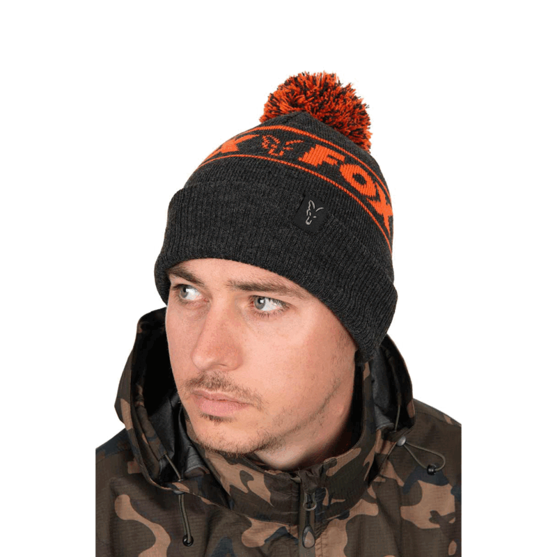 CAPPELLO - FOX - COLLECTION BOBBLE HAT Black/Orange - immagine 2