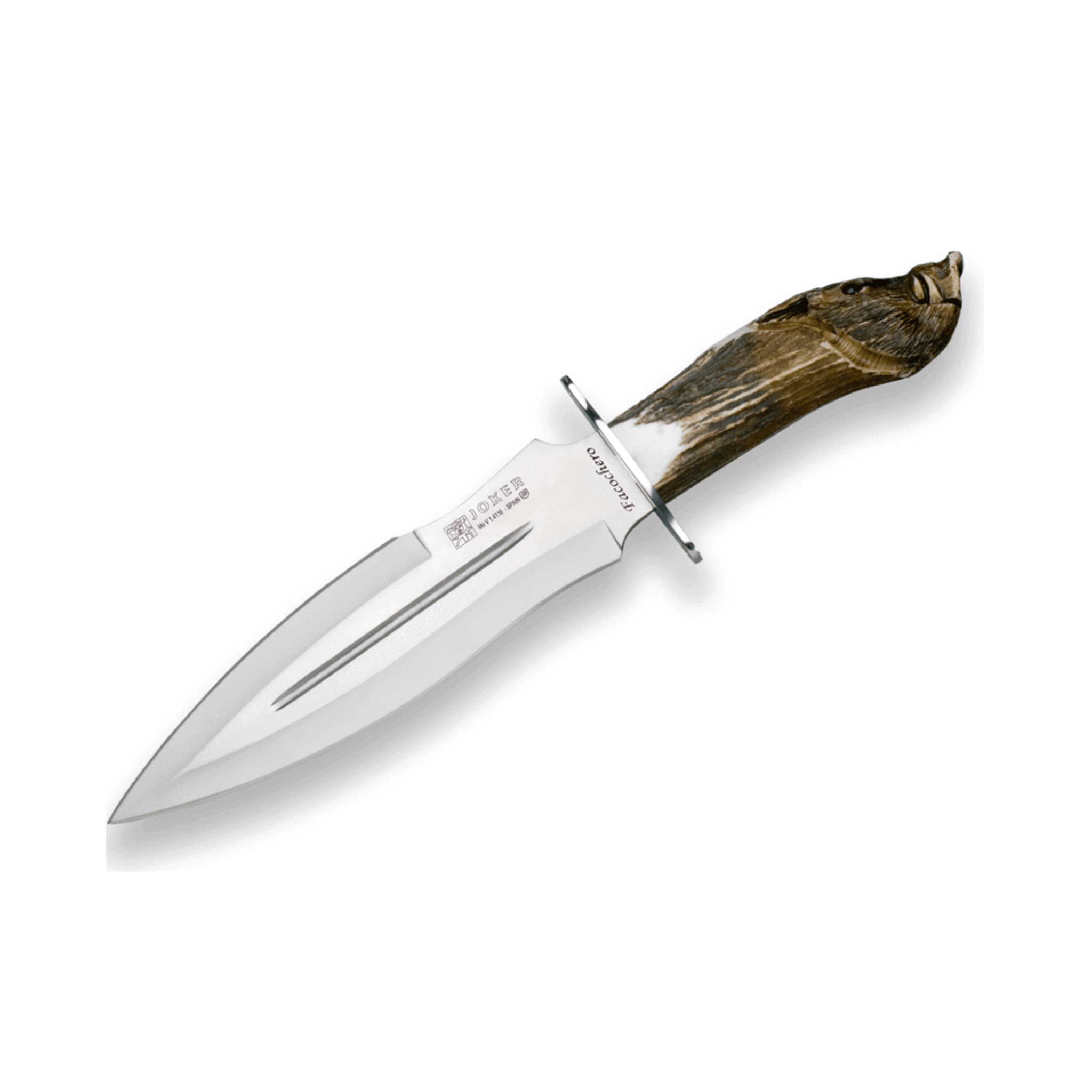 MAM coltello da caccia manico in corno di cervo 5474, coltello fisso