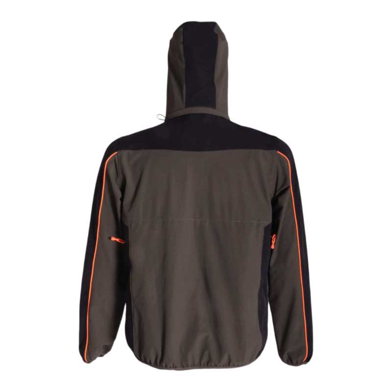 GIACCA - RS HUNTING - LV602-J VERDE NERO CON RIPORTI ARANCIO FLUO - immagine 2