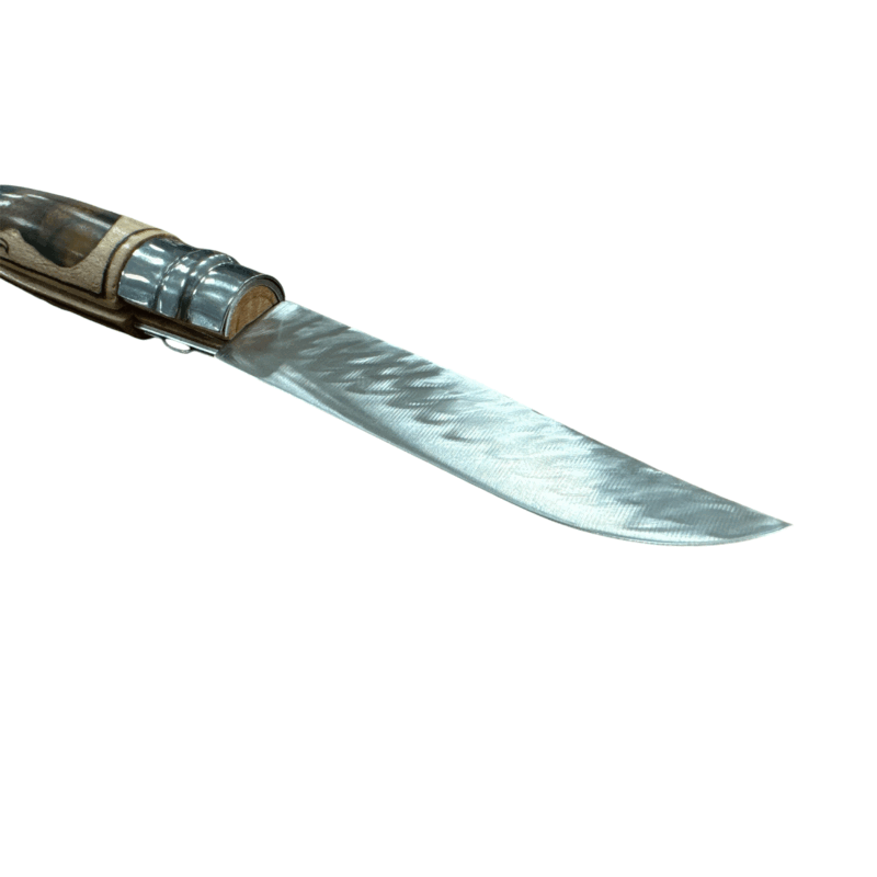 COLTELLO - OPINEL -  N.9 INOX REALIZZATO A MANO (CINGHIALE + 2 GHIANDE) - immagine 4