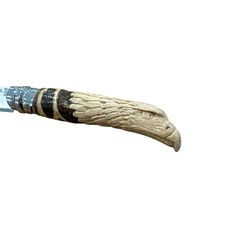 COLTELLO - OPINEL -  N.9 INOX REALIZZATO A MANO (AQUILA INTAGLIATA) - immagine 3
