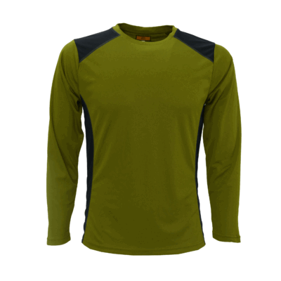 T-SHIRT - RS HUNTING - MANICHE LUNGHE (LONG SLEEVES) A/2 VERDE/NERO