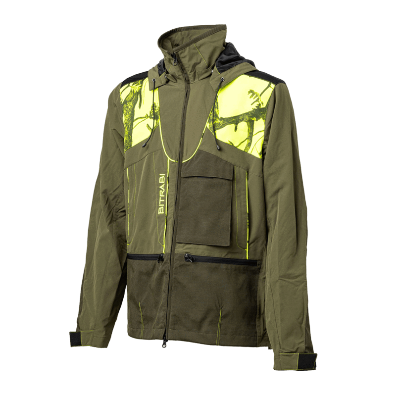 GIACCA - BITRABI - JAGUAR VERDE/GIALLA CON INSERTI IN CORDURA - immagine 3
