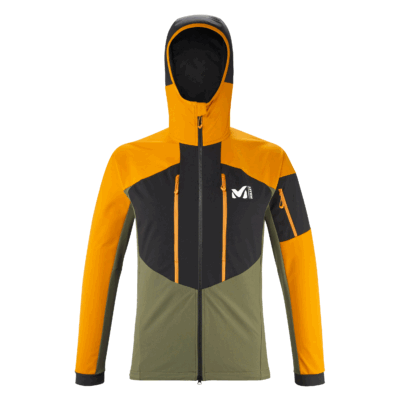 GIACCA/SOFTSHELL - MILLET - M WHITE SHIELD Black/Safran