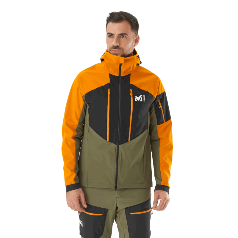 GIACCA/SOFTSHELL - MILLET - M WHITE SHIELD Black/Safran - immagine 3