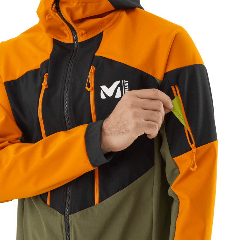 GIACCA/SOFTSHELL - MILLET - M WHITE SHIELD Black/Safran - immagine 5
