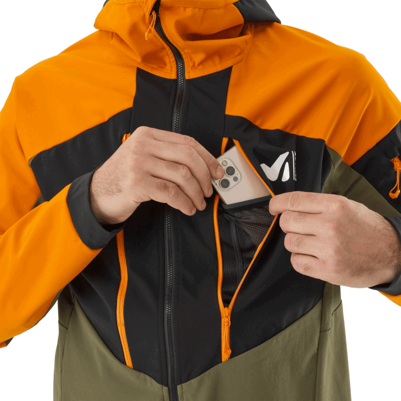 GIACCA/SOFTSHELL - MILLET - M WHITE SHIELD Black/Safran - immagine 6