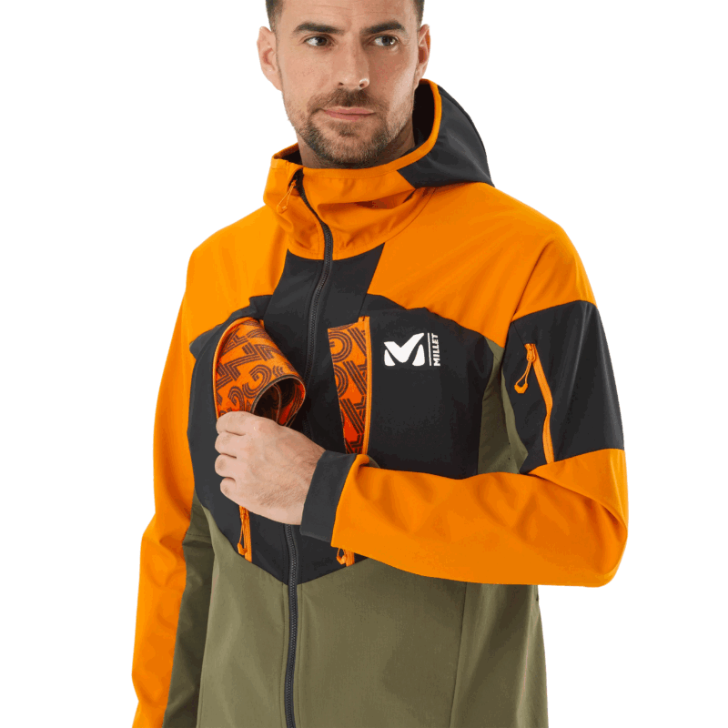 GIACCA/SOFTSHELL - MILLET - M WHITE SHIELD Black/Safran - immagine 7