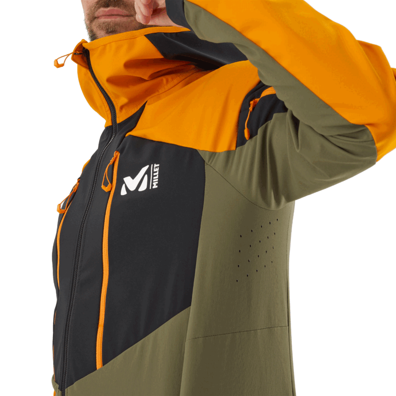 GIACCA/SOFTSHELL - MILLET - M WHITE SHIELD Black/Safran - immagine 8