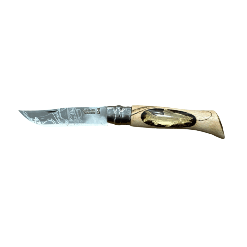 COLTELLO - OPINEL -  N.9 CARBONE REALIZZATO A MANO CON SAMPEI E LUCCIO