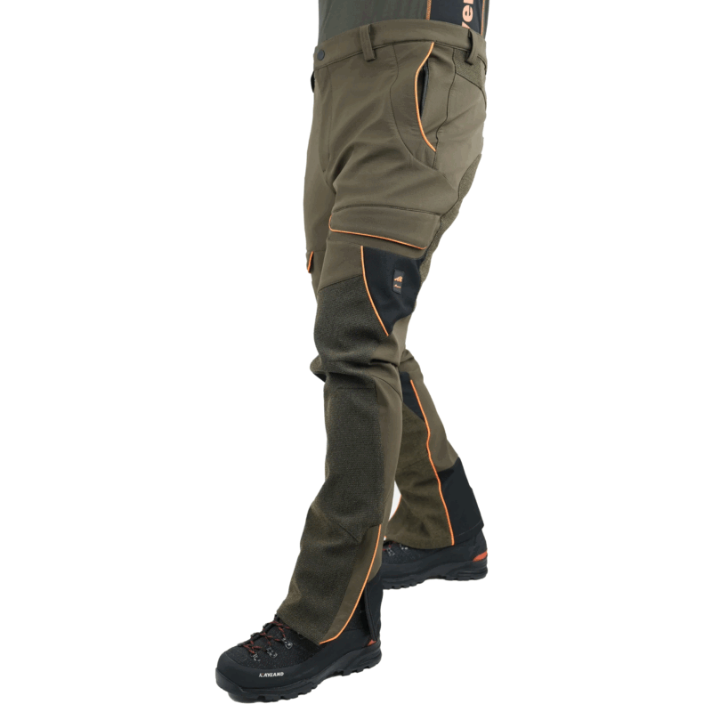 PANTALONE - MASSERIA - MICROFIBRA Olive / Orange Fluo - immagine 4