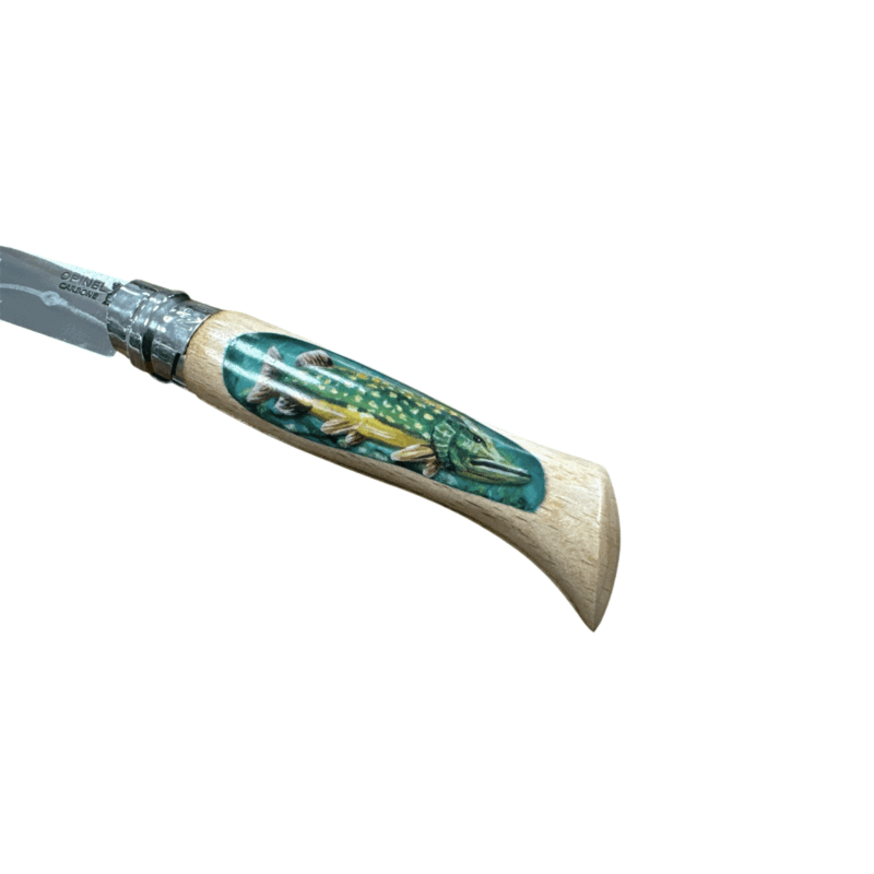 COLTELLO - OPINEL -  N.9 CARBONE REALIZZATO A MANO CON LUCCIO - immagine 2