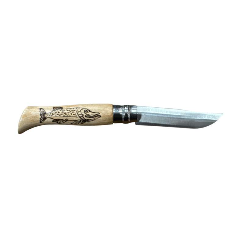 COLTELLO - OPINEL -  N.9 CARBONE REALIZZATO A MANO CON LUCCIO - immagine 4