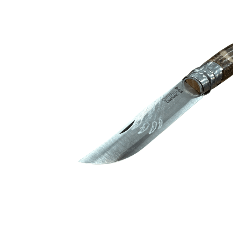 COLTELLO - OPINEL -  N.9 CARBONE REALIZZATO A MANO CON ORSO - immagine 3