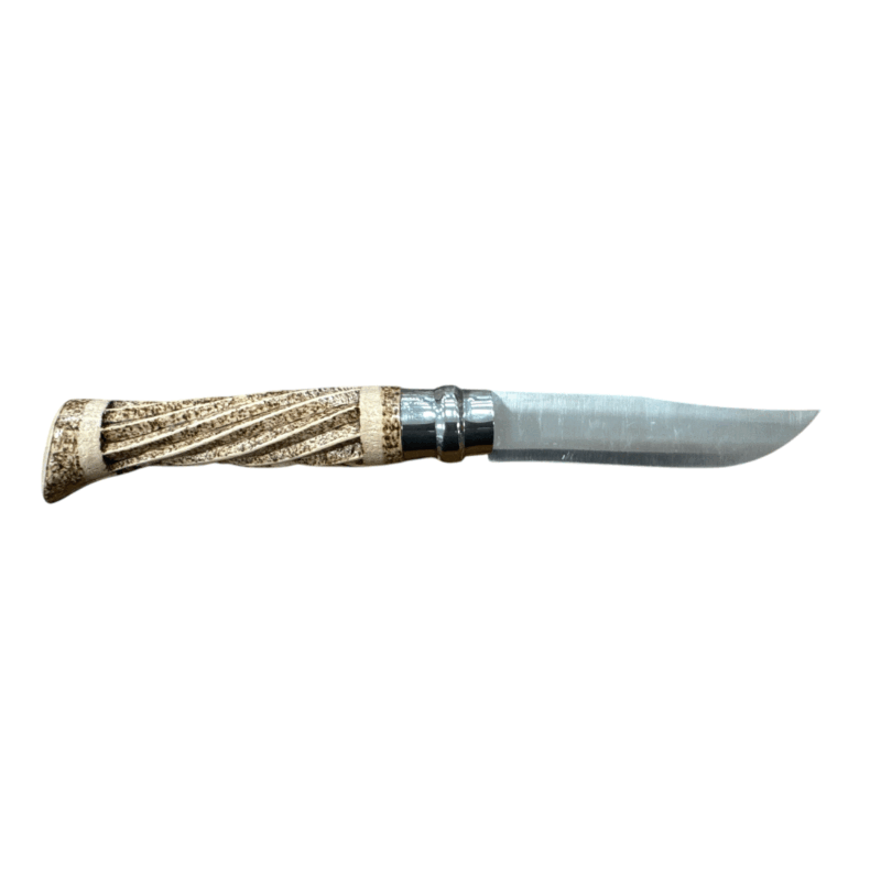 COLTELLO - OPINEL -  N.9 INOX SPIRALE + PIROGRAFIA REALIZZATO A MANO - immagine 5