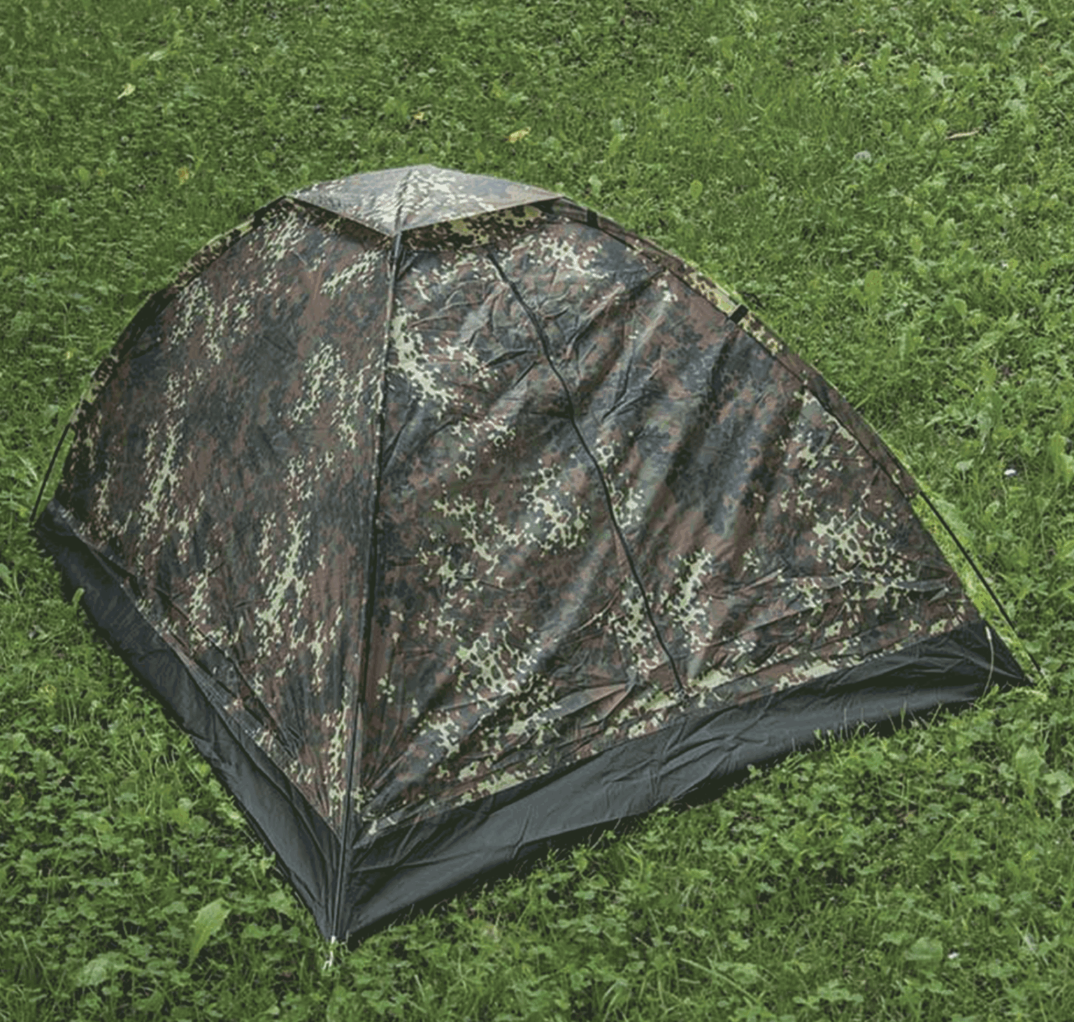 Tenda Da Campeggio Mil-Tec Mini Pack Standard Per 2 Persone, Impermeabile, Colore Oliva, Pieghevole