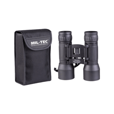 BINOCOLO - MIL-TEC - 10x42 COLLAPSIBLE Nero