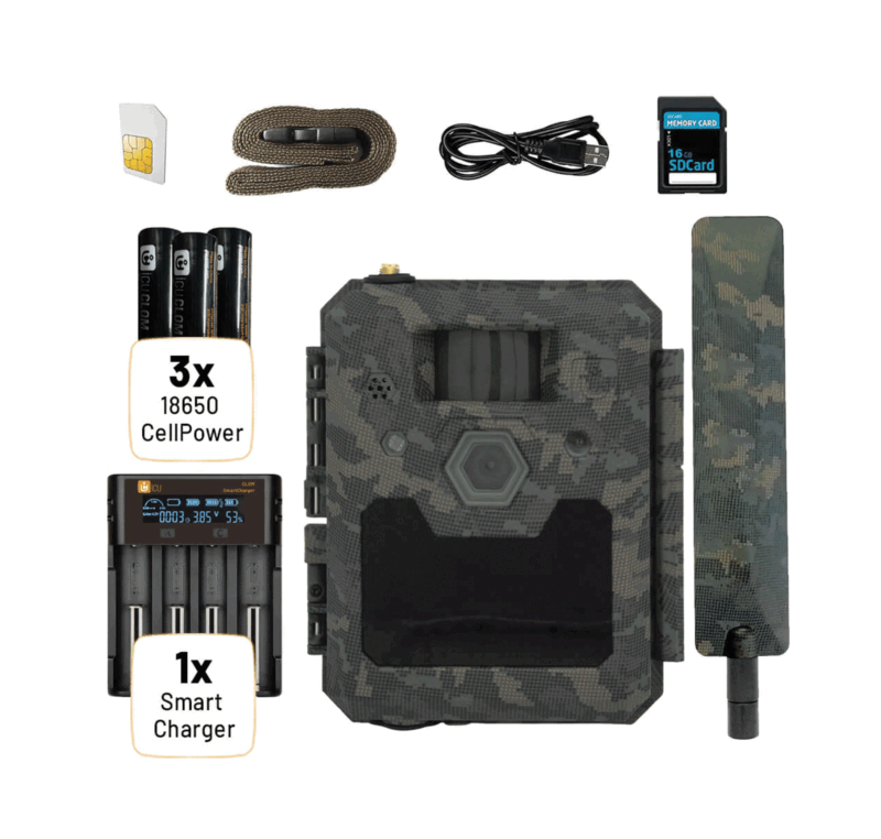 FOTOTRAPPOLA - ICU CLOM CAM6 - 4G/LTE - Foto/Video + 2.000 COIN (scheda SD 16Gb+8AA) - immagine 8