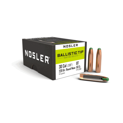PALLE - NOSLER - BALLISTIC TIP SUBSONIC 30 caliber (.308") RN 220grain (14.3grams) (50PZ)