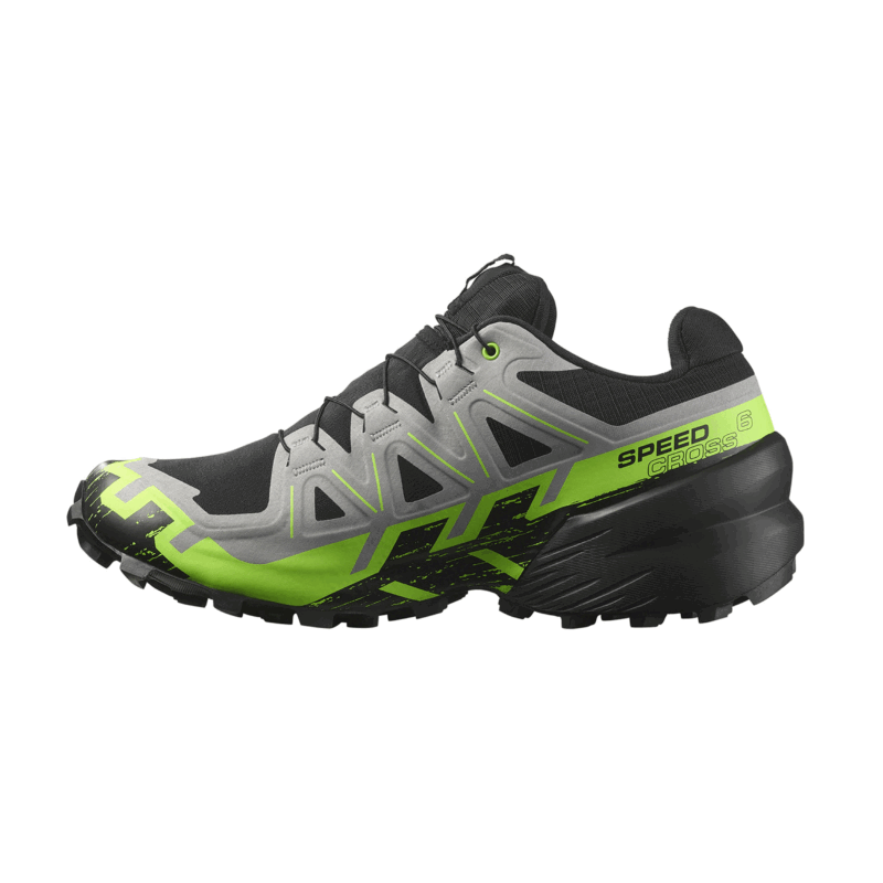 SALOMON - UOMO - SPEEDCROSS 6 GTX Black / Alloy / Green Geco - immagine 3
