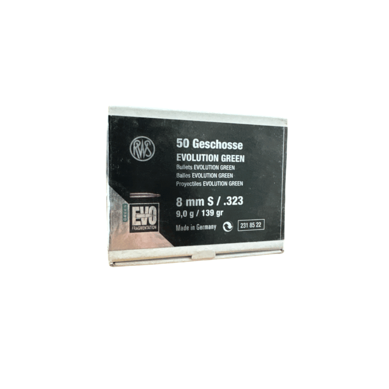 RWS - PALLE - EVOLUTION GREEN 8mm S .323 9,0g / 139gr (50 PZ)