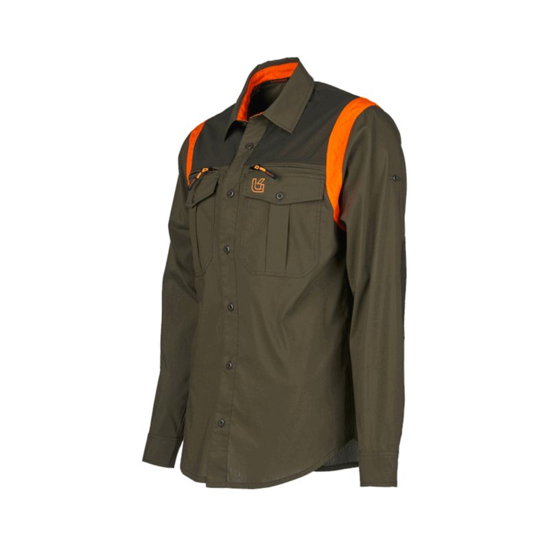UNIVERS - CAMICIA VALLEY Verde/Arancio - immagine 2