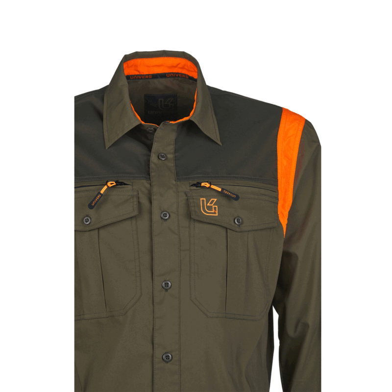 UNIVERS - CAMICIA VALLEY Verde/Arancio - immagine 5