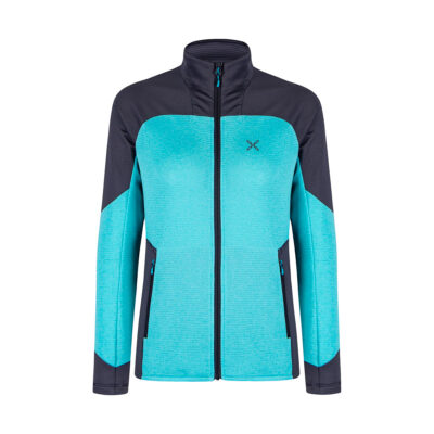 MAGLIA - MONTURA - DONNA - RISE MAGLIA WOMAN REGULAR FIT Turquoise / Graphite Blue
