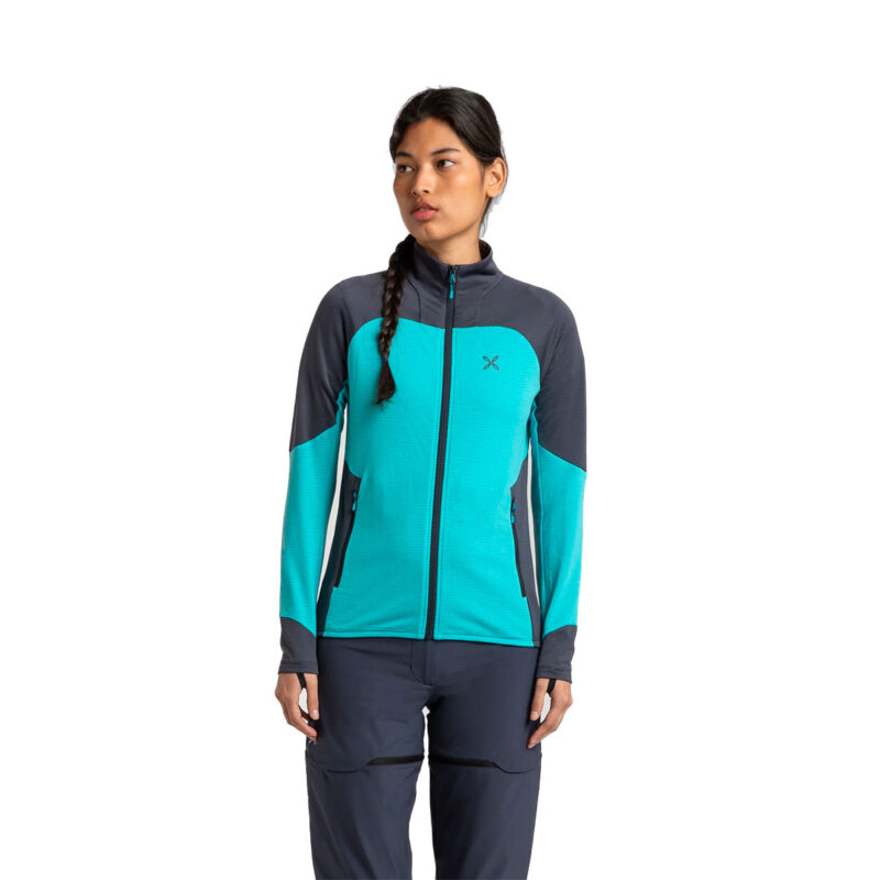 MAGLIA - MONTURA - DONNA - RISE MAGLIA WOMAN REGULAR FIT Turquoise / Graphite Blue - immagine 3