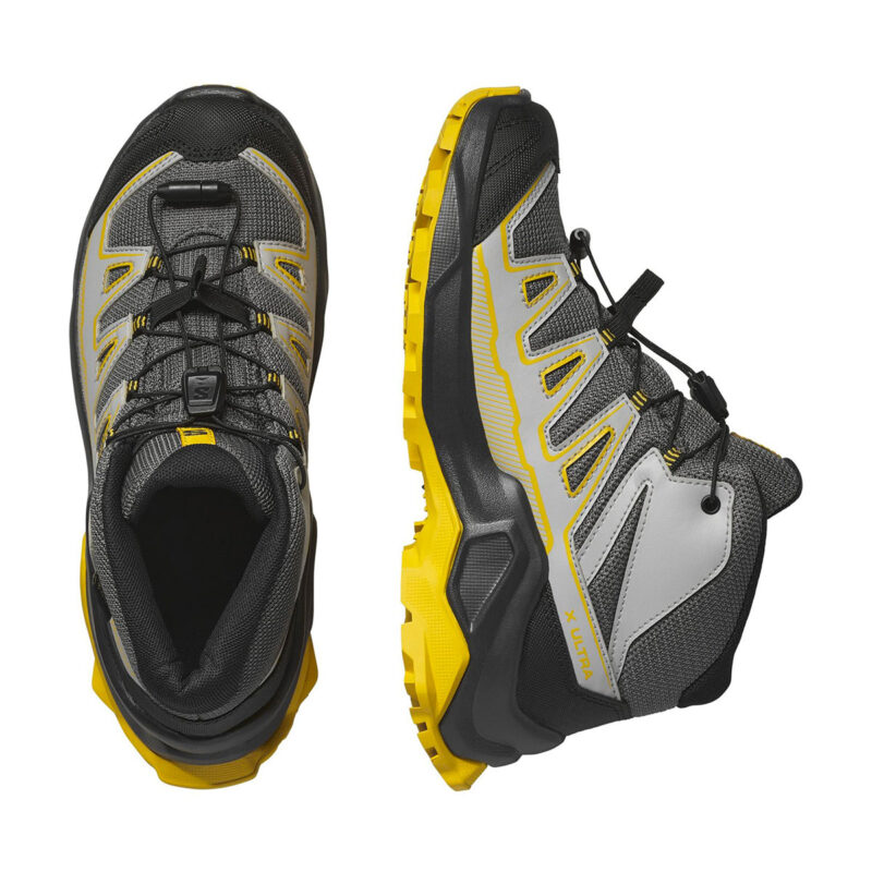 SALOMON - BIMBO/A - X ULTRA MID GTX J Castlerock / Black / Spicy Mustard - immagine 4