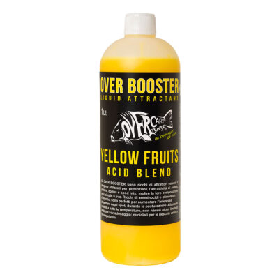 OVER CARP BAITS - OVER BOOSTER LIQUID ATTRACTANT Yellow Fruit Acid Blend 1 Lt