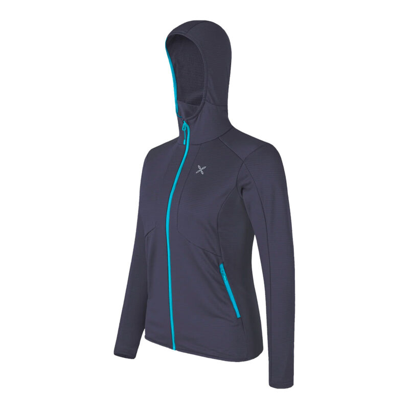 MAGLIA/PILE - DONNA - MONTURA - KRISTALL ATHLETIC FIT Graphite Blue / Turquoise - immagine 3