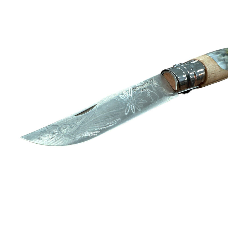 COLTELLO - OPINEL -  N.9 INOX REALIZZATO A MANO CON STELLA ALPINA - immagine 2