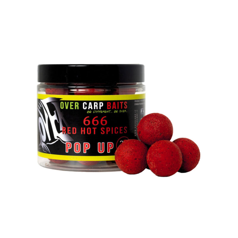OVER CARP BAITS - POP UP 666 Red Hot Spices