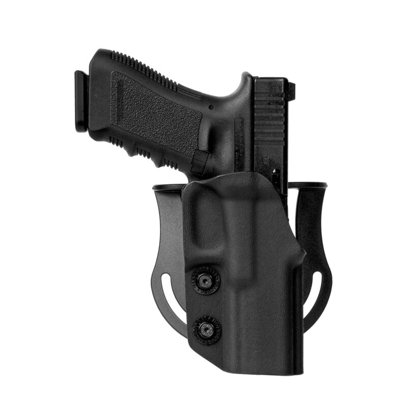 VEGA HOLSTER - FONDINA IN POLIMERO DA CINTURA CON DOPPI SUPPORTI INCLUSI "OPEN" GLOCK 17/19/22/23 (COLORE VERDE)