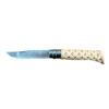 COLTELLO - OPINEL -  N.8 INOX REALIZZATO A MANO MAGLIA INTRECCIO ROMBI
