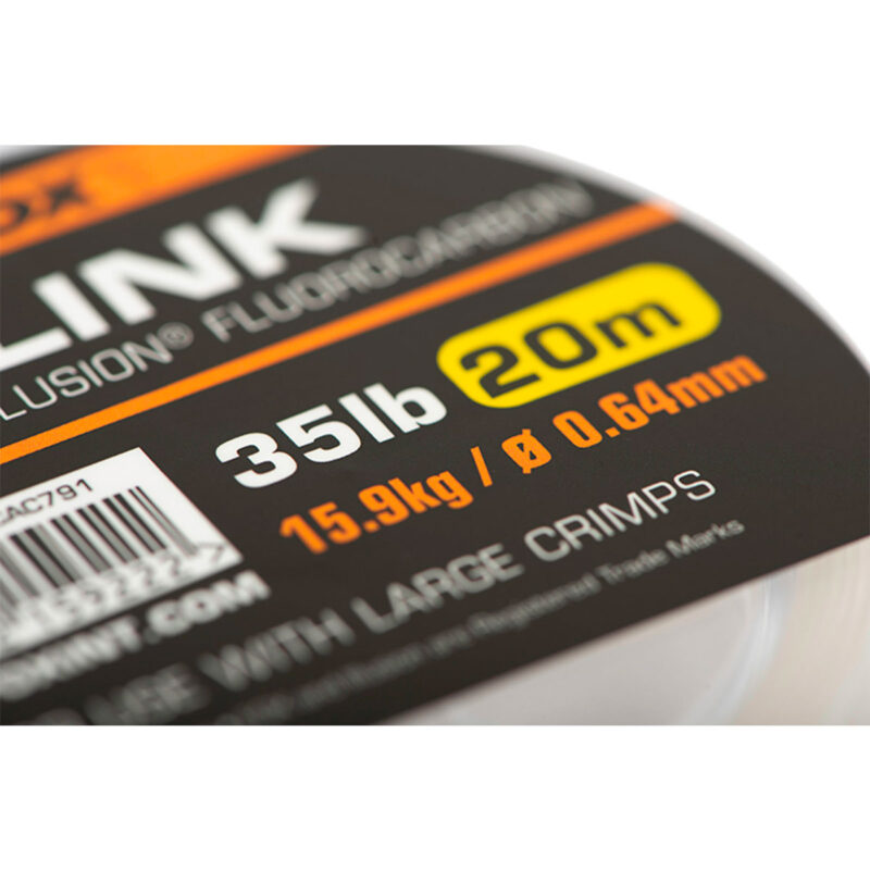 FOX - EDGES™ LINK CRIMPABLE ILLUSION FLUOROCARBON 35lb | 20m | 15.9kg / ø0.64mm | FOR USE WITH LARGE CRIMPS - immagine 2
