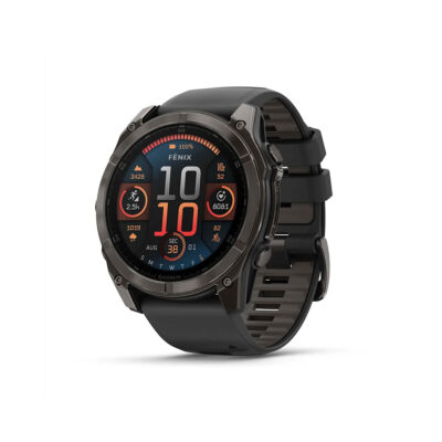 OROLOGIO - GARMIN - FĒNIX® 8 | 51MM | AMOLED | SAPPHIRE | Sapphire, Carbon Grey DLC con cinturino in silicone Black/pebble grey
