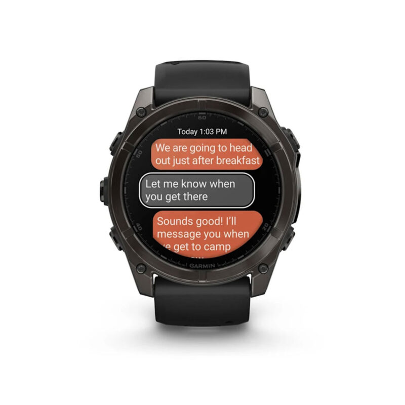 OROLOGIO - GARMIN - FĒNIX® 8 | 51MM | AMOLED | SAPPHIRE | Sapphire, Carbon Grey DLC con cinturino in silicone Black/pebble grey - immagine 11