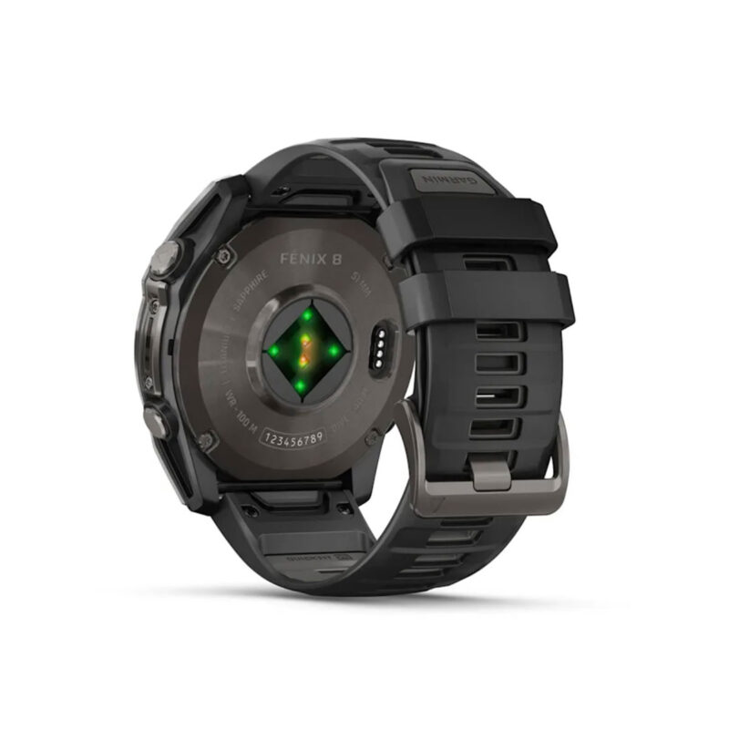 OROLOGIO - GARMIN - FĒNIX® 8 | 51MM | AMOLED | SAPPHIRE | Sapphire, Carbon Grey DLC con cinturino in silicone Black/pebble grey - immagine 12