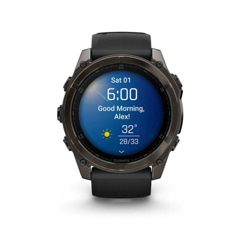 OROLOGIO - GARMIN - FĒNIX® 8 | 51MM | AMOLED | SAPPHIRE | Sapphire, Carbon Grey DLC con cinturino in silicone Black/pebble grey - immagine 2