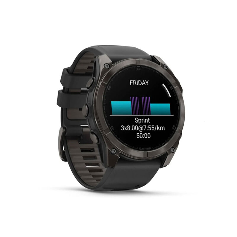 OROLOGIO - GARMIN - FĒNIX® 8 | 51MM | AMOLED | SAPPHIRE | Sapphire, Carbon Grey DLC con cinturino in silicone Black/pebble grey - immagine 3