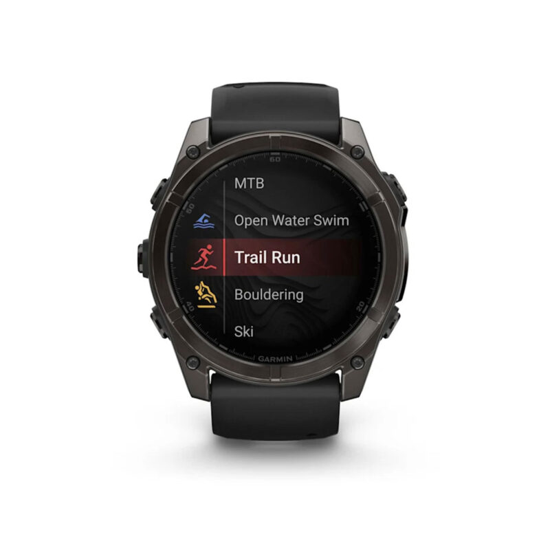 OROLOGIO - GARMIN - FĒNIX® 8 | 51MM | AMOLED | SAPPHIRE | Sapphire, Carbon Grey DLC con cinturino in silicone Black/pebble grey - immagine 7