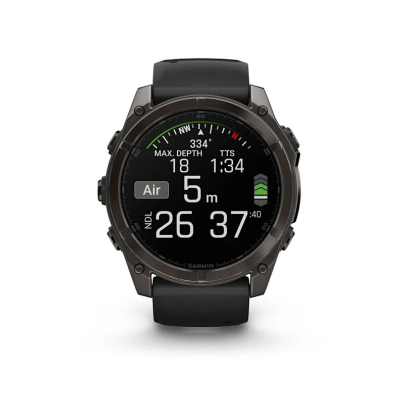 OROLOGIO - GARMIN - FĒNIX® 8 | 51MM | AMOLED | SAPPHIRE | Sapphire, Carbon Grey DLC con cinturino in silicone Black/pebble grey - immagine 8