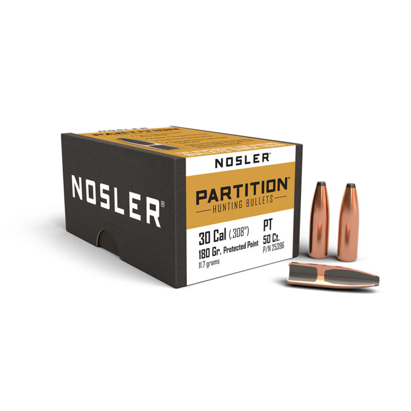 NOSLER - PARTITION 30 caliber (.308") PPT 180grain (11.7grams) (50pz)