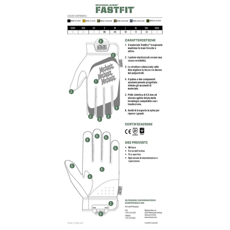 MECHANIX WEAR - FASTFIT® FLEXIBLE PROTECTION Woodland Camo - immagine 4
