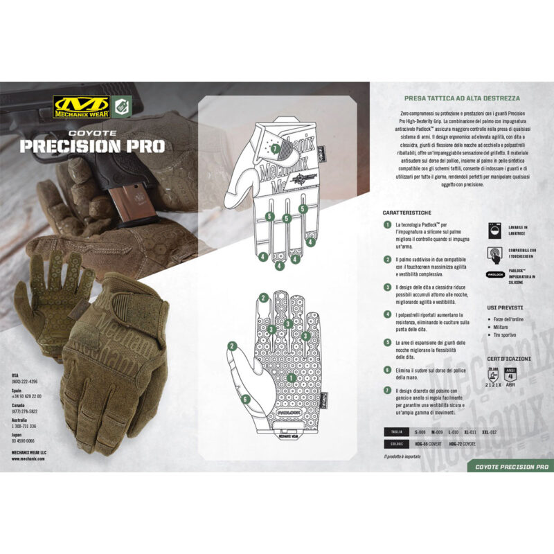 MECHANIX WEAR - PRECISION PRO® HIGH-DEXTERITY GRIP GLOVE Coyote - immagine 3