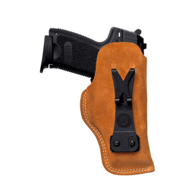 VEGA HOLSTER - FONDINA IN PELLE SCAMOSCIATA USO INTERNO CON CLIP IN POLIMERO STAMPATO AD INIEZIONE PER GLOCK 26/27